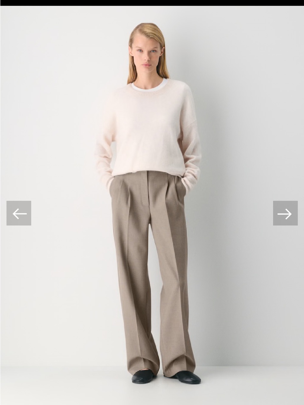 NWOT Aritzia Effortless Pants in Heather Nomad Taupe